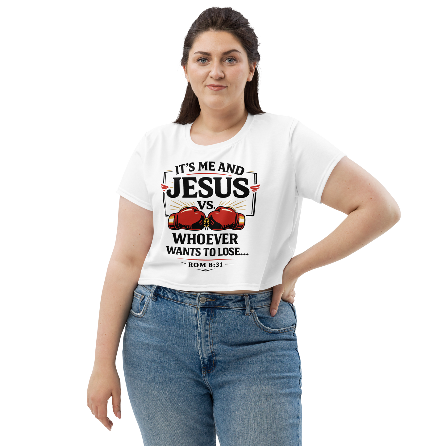 Jesus vs....Women's Crop Tee