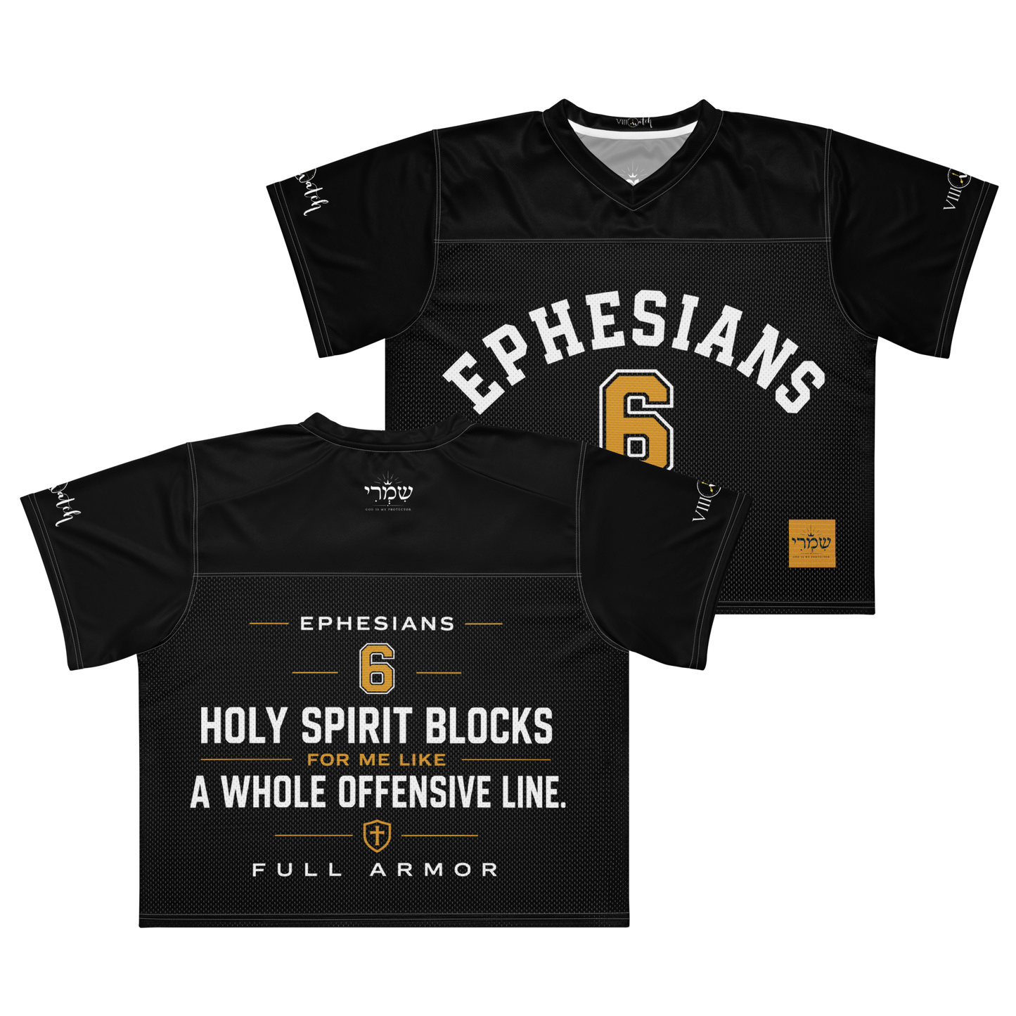 Eph 6 Armor Up Football Jersey Black